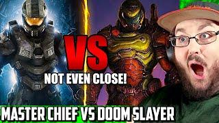 Why Master Chief VS Doom Slayer Isn't Even Close! REACTION!!!