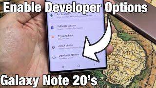 Galaxy Note 20's: How to Enable Developer Options