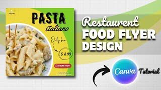 Restaurent Brand Food Flyer Design Tutorial on Canva | Canva Flyer Design Tutorial