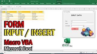 Form Input Data pada Macro VBA Microsoft Excel