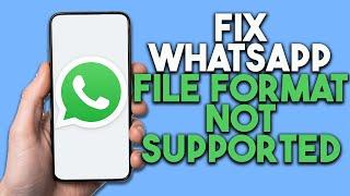 How To Fix Whatsapp File Format Not Supported | The File Format Is Not Supported In Whatsapp