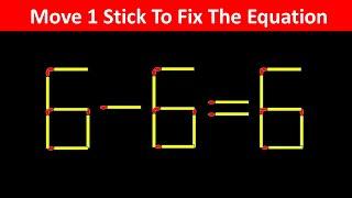 Improve IQ - Fix The Equation #matchstickpuzzle #simplylogical