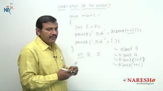 Size of Operator | C Technical Interview Questions and Answers | Mr. Ramana