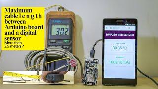 The maximum length of an Arduino to sensor wire