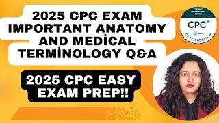 2025 CPC Exam Important Anatomy and Medical Terminology Q&A #cpc #cpcexam#anatomy #medicalterm