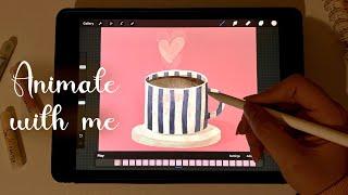 Animate a gif with me(soft-spoken) [in procreate]