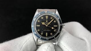 Rolex 6202 Turn-O-Graph Rarest Red Depth Rating, Black Dial, 1953