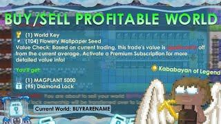 PROFIT IN BUYRARENAME!!! BUY/SELL PROFITABLE WORLD - 3BGLS+ STONKS! GrowTopia