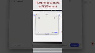 Merging PDF documents in @PDFelement