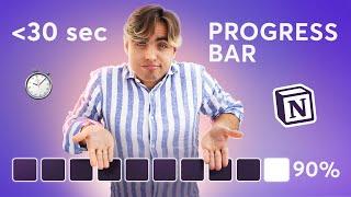 Create a Progress Bar in Notion in 30 Seconds!
