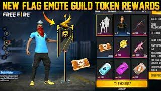 Free New Guild Flag Emote In Free Fire | Free Emote And Max black Tshirt
