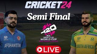 Semi Final - T20 World Cup 2024 - Afghanistan vs South Africa- Cricket 24 Live