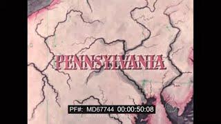 " PENNSYLVANIA "  1960s TRAVELOGUE FILM   PHILADELPHIA  HARRISBURG  PITTSBURGH  MD67744