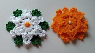 crochet flower/how to make crochet flower/@beautyofcrochet4345