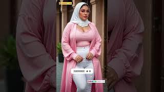 Pakistani Beauty Vlogger in Pink & White Outfit | Friday Special | AI Art #hijabi #hijabers #jibab