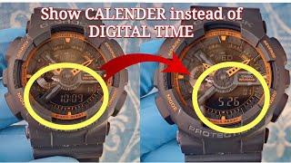 Casio G-Shock | How to Show DATE/MONTH (on screen) instead of TIME?