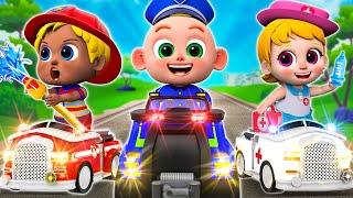 Rescue Team is Coming!- Fire Truck, Police Car, Ambulance + More Funny Kids Songs & Nursery Rhymes