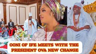 OONI OF IFE MEETS WITH THE PRESIDENT OVA NEW CHANGE,QUEEN NAOMI OGUNWUSI