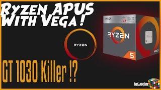 AMD Ryzen APU WIth Vega Graphics  (R3 2200G and R5 2400G) Performance Test !