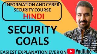 Security Goals : Confidentiality,Integrity,Availability Explained in Hindi