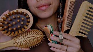 ASMR Wooden Hair & Scalp Attention 🪵 No Talking, Layered Sounds, Tapping