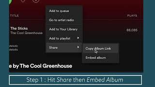 HOW TO GET EMBED CODES FROM SPOTIFY RELEASES