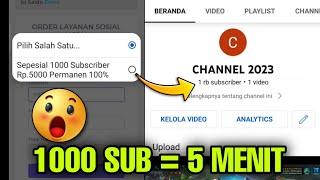 1000 SUBSCRIBER DALAM 5 MENIT !!! - Cara Menambah Subscriber Youtube 2023 Aman Permanen