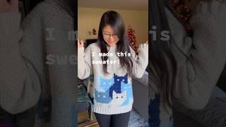 I made a cat sweater (mostly) without a pattern!! #crochet #shortscrochet #fiberart #artsandcrafts