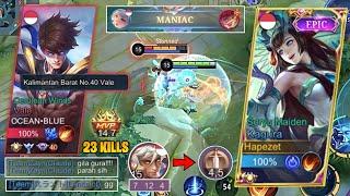 23 Kills Hapezet Kagura VS Senior Vale! Like This if Kagura is in Aggressive Mode | Mobile Legends