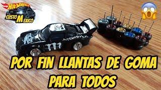 Aqui puedes conseguir llantas de goma para tus hot wheels