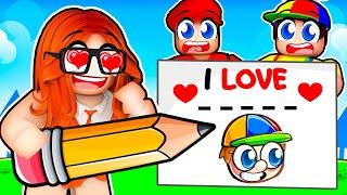 Roblox DRAW IN THE BLANK With Crazy Fan Girl!