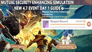 Mutual Security Enhancing Simulation New 4.7 Event Day 1 Guide - Free Weapon Cloudforged Reward