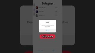 please wait a few minutes before you try again instagram || Instagram problem