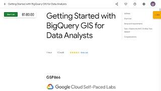 Getting Started with BigQuery GIS for Data Analysts GSP866