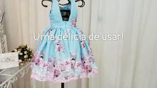 Vestido Infantil Simples Blue