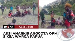 BRUTAL! OPM Siksa Warga Asli Papua, Ditendang Hingga Dipukul | tvOne Minute