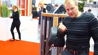 One arm cable biceps curls on Star Trac, Humansport series