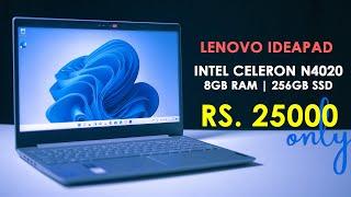 Lenovo IdeaPad Slim 3 Intel Celeron N4020 - Unboxing & Review | Laptop under 25000 in 2022