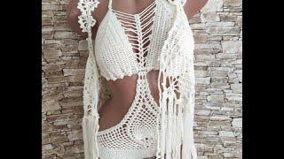 Crochet set: swimsuit and top / vest on Etsy  No pattern