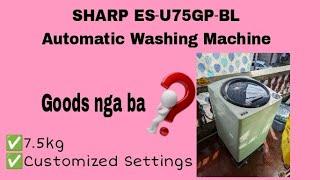 How to use SHARP 7.5kg Automatic Washing Machine ES‑U75GP‑BL + Review