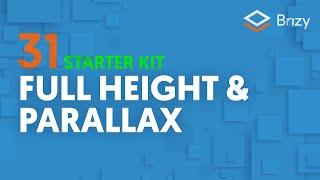 Full Height Hero Sections with Parallax Effect Background | Brizy Cloud 2022, Starter Kit 31