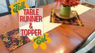 Fall Table Runner and Topper Set | The Sewing Room Channel