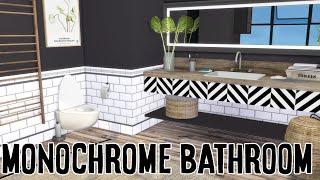 SIMS 4 SPEED BUILD // MONOCHROME BATHROOM