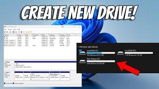 Create Partition in Windows 11/10 (NEW DRIVE) | How To