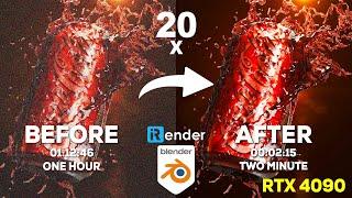 20x Faster Render With RTX 4090 GPU for Blender | iRender GPU Render Farm