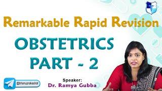 Obstetrics Part -  2 Rapid Revision: Remarkable Rapid Revision series FMGE Jan 2023 #fmgejan2023