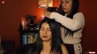 ASMR MARTHA,  RELAXING HAIR BRUSHING FOR SLEEP,  WHISPERING, ASMR MASSAGE,