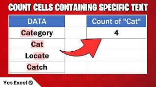 Count Cells That Contain Specific Text in Excel