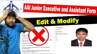 Mistakes Correction in AAI Junior Executive and Assistant Online Form 2023 | Edit & Modify