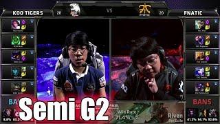 Fnatic vs KOO Tigers | Game 2 Semi Finals LoL S5 World Championship 2015 | FNC vs KOO G2 Worlds